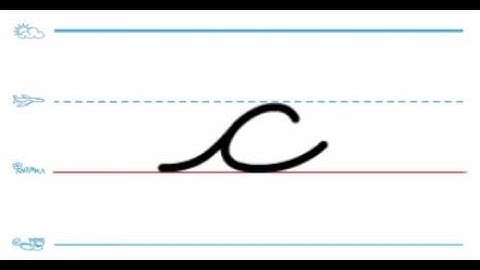 Cursive lowercase letter c