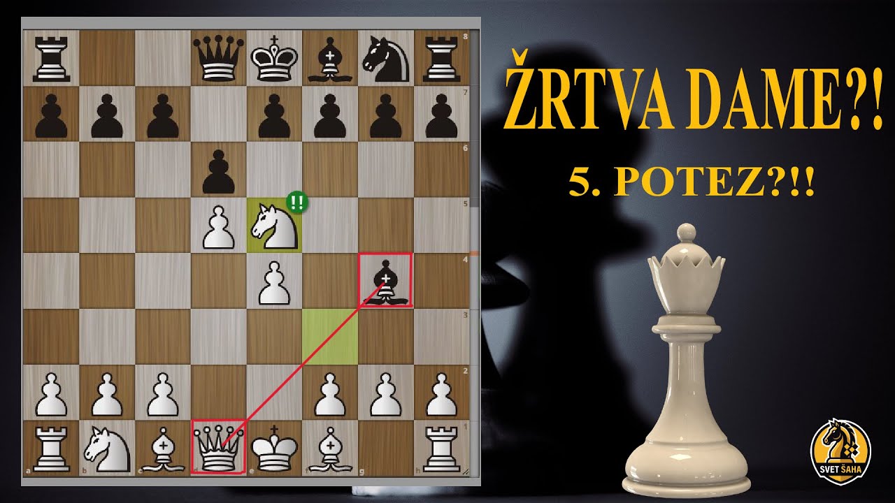 Ko ovo radi! Žrtva dame u petom potezu! #svetsaha #sah