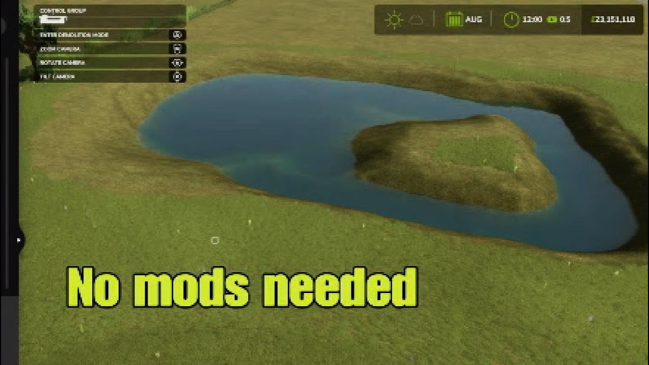 Pond Mod Fs25 Film - Farming Simulator 25 - A no mod pond - YouTube