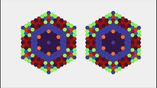 Sum of Neighbours Cellular Automaton, Hexagon Grid