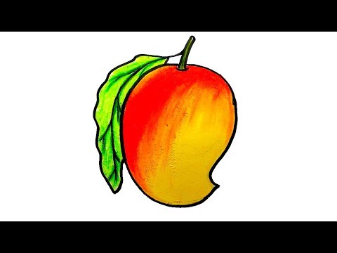 How to draw mango step by step | Easy Mango drawing for kids