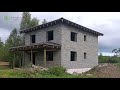 Зимний дом из арболита в Ленинградской области - от фундамента до кровли