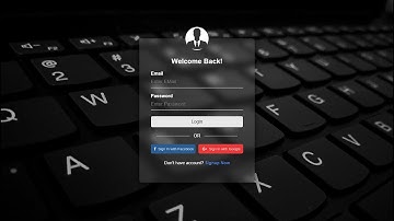 Modern Login Form Using HTML & CSS - Transparent Login Form