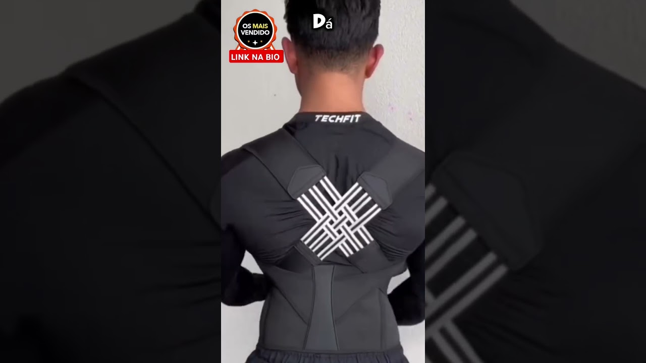 Corretor de postura para coluna com velcro 