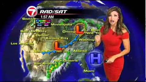 WSVN Julie Durda Tight Red Dress Miami Fort Lauderdale 6/23/2011