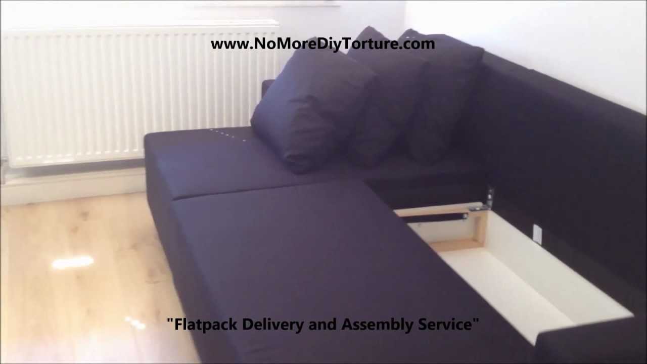 Ikea lugnvik corner sofa bed with storage v2 youtube