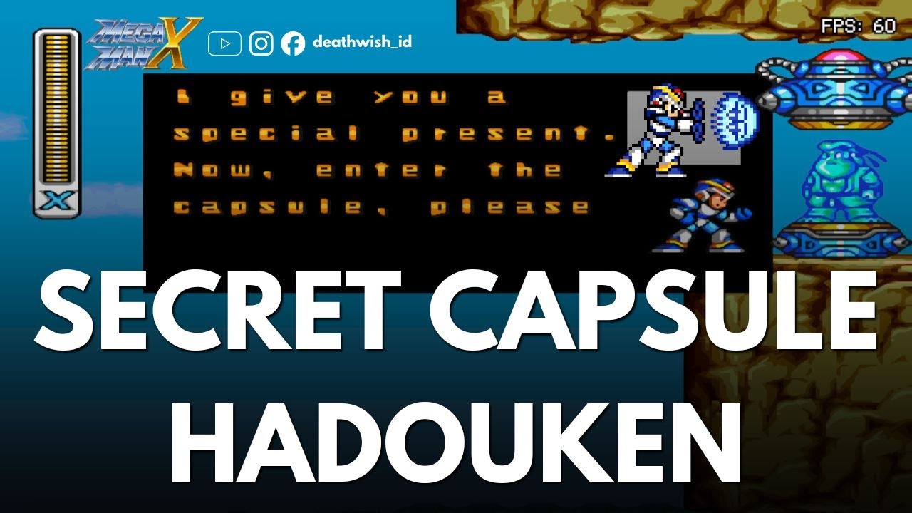 Mega Man X  Gameplay | Secret Capsule Hadouken (SNES)