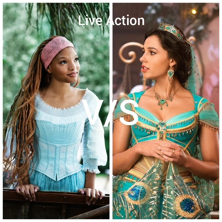 Ariel vs Jasmine | The little mermaid 2023 vs Aladdin 2019 | Halle Bailey vs Naomi Scott