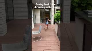 Saving Best Friend Drowning In The Pool