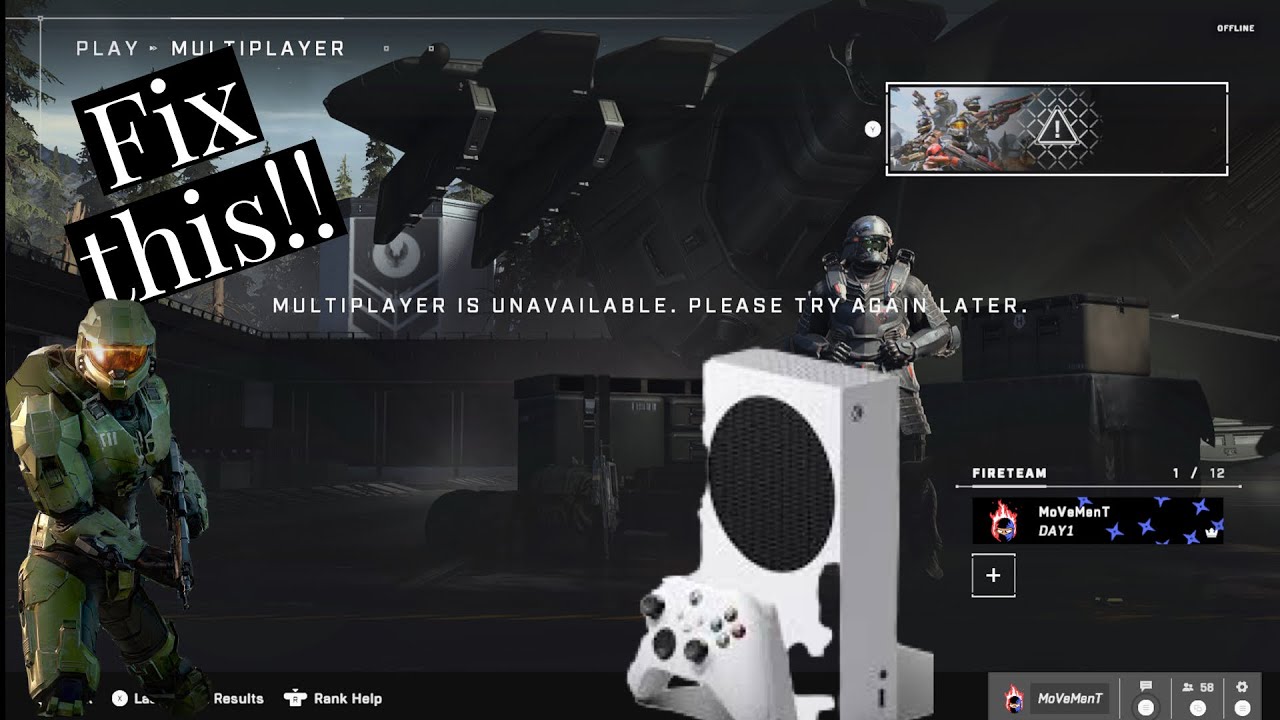 Unable to connect to halo infinite xbox online game connection problem