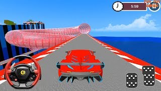 Ultimate racing derby fast green sports car stunts 3d game #4 - Android Gameplay - Games for Android screenshot 4