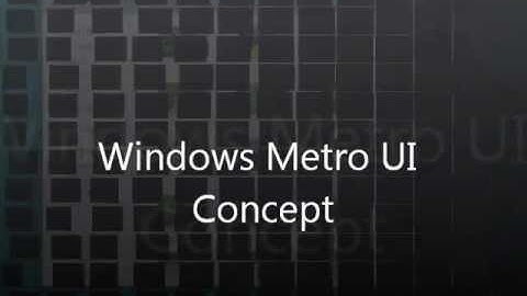 Windows 8 Metro UI Concept