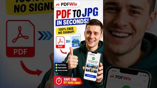 PDF to JPG in Seconds 🔥 Free Online Converter | PDFWix #shorts #tranding #viral #explore #jpg #tech
