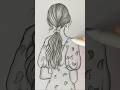 Satisfying girl drawing♥️ #drawing #drawing  #easydrawing #girldrawing #artvideo