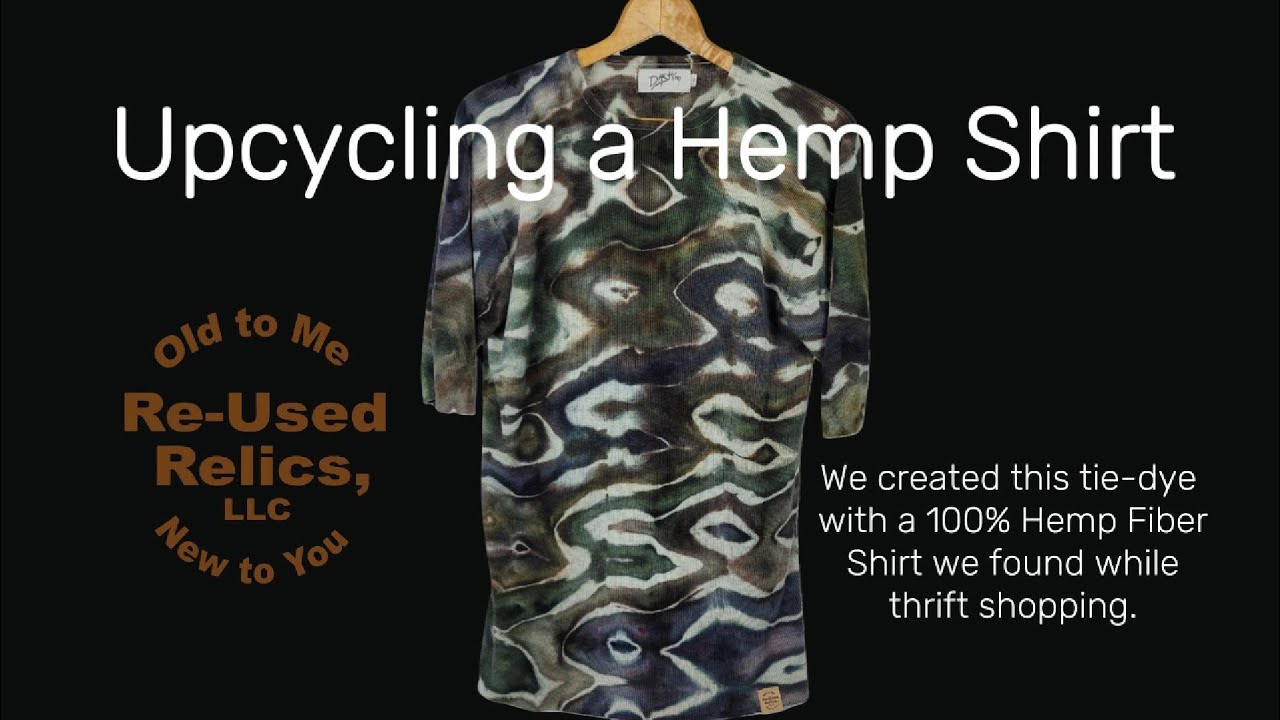 Upcycling a Hemp Fiber Shirt with a camo glitch tie dye design