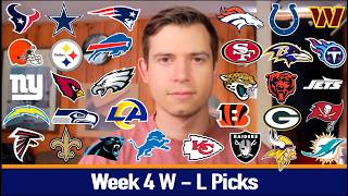 Week 4 NFL Win/Loss Picks (2026) Update