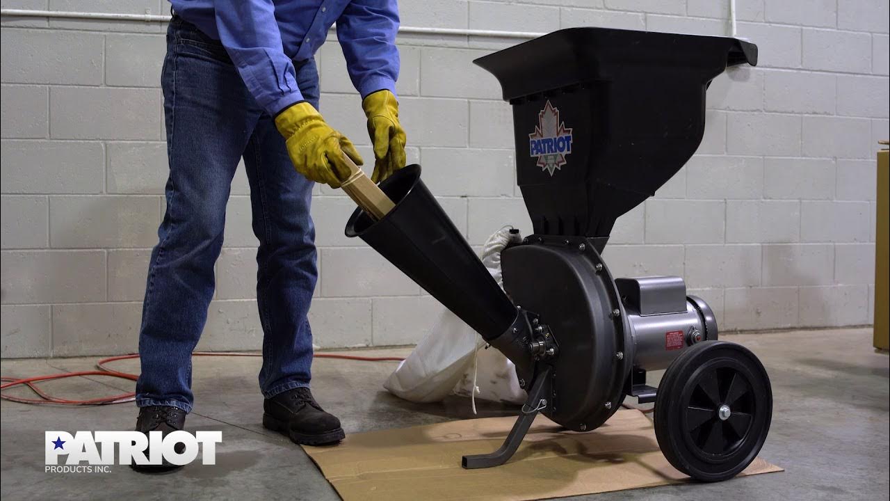 Electric Chipper Shredder Processing Cardboard YouTube