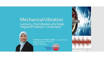 Lecture 3 : SDOF Undamped Free Vibration