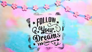 Watercolor Background Easy With Makers And Plastic Bag