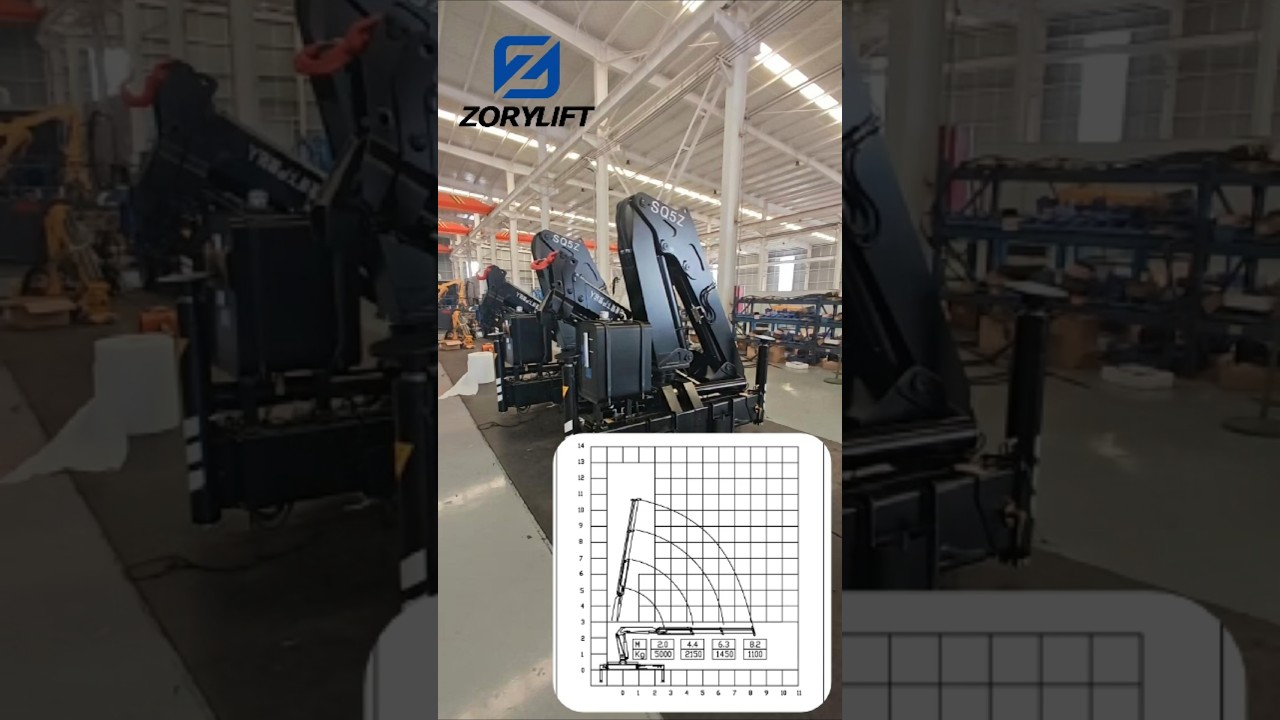 5 Ton Knuckle Boom Crane in Action | ZORYLIFT Loader Crane | Power & Reach Demo #zorylift #machine