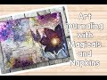 Art journal page with Magicals and Napkins - process video