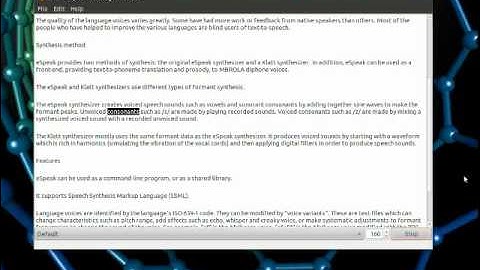 eSpeak Speech Synthesizer