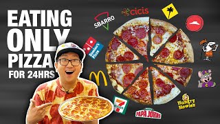 Only EATING Pepperoni Pizza  for 24 HOURS // TOP 10 CHAINS RATED