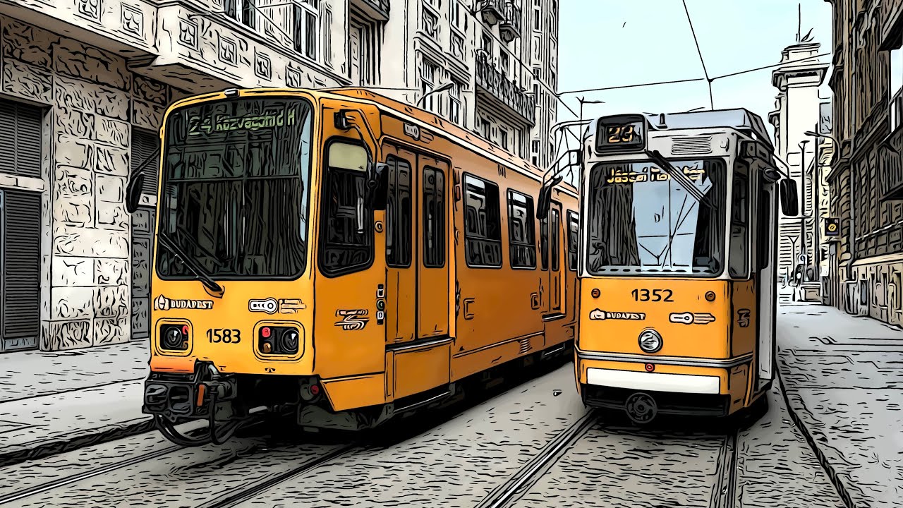 24-es villamos: Keleti - Közvágó 🚃 (4K50, HDR)