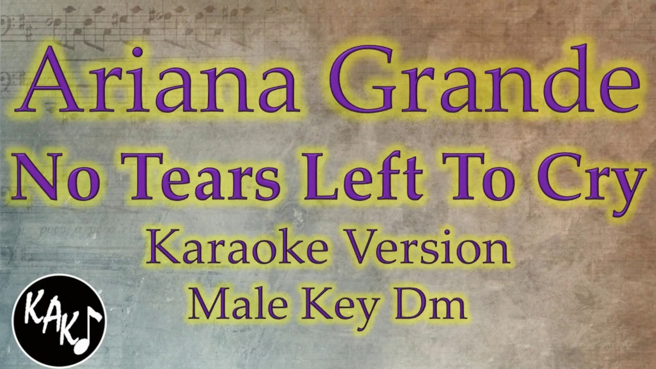 Ariana Grande No Tears Left To Cry Karaoke Lyrics Cover Instrumental Hd Male Key Dm
