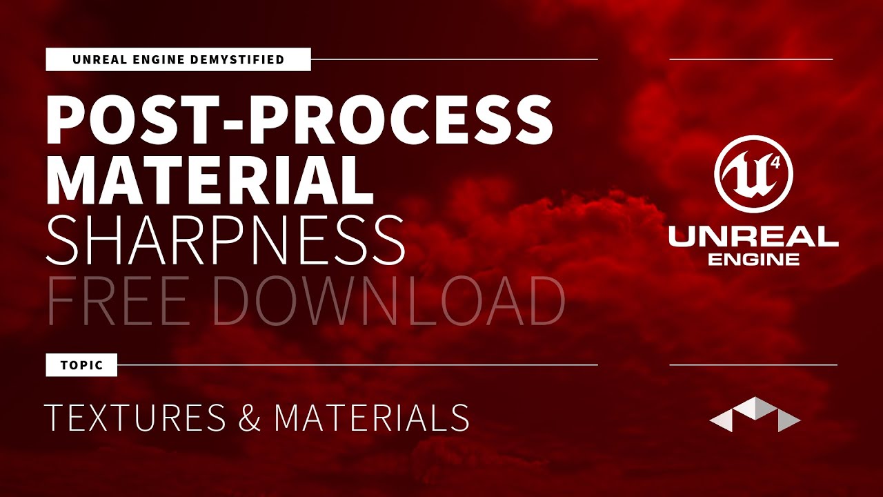 POST-PROCESS MATERIAL SHARPNESS - UNREAL ENGINE - UE4 - UE5 - YouTube