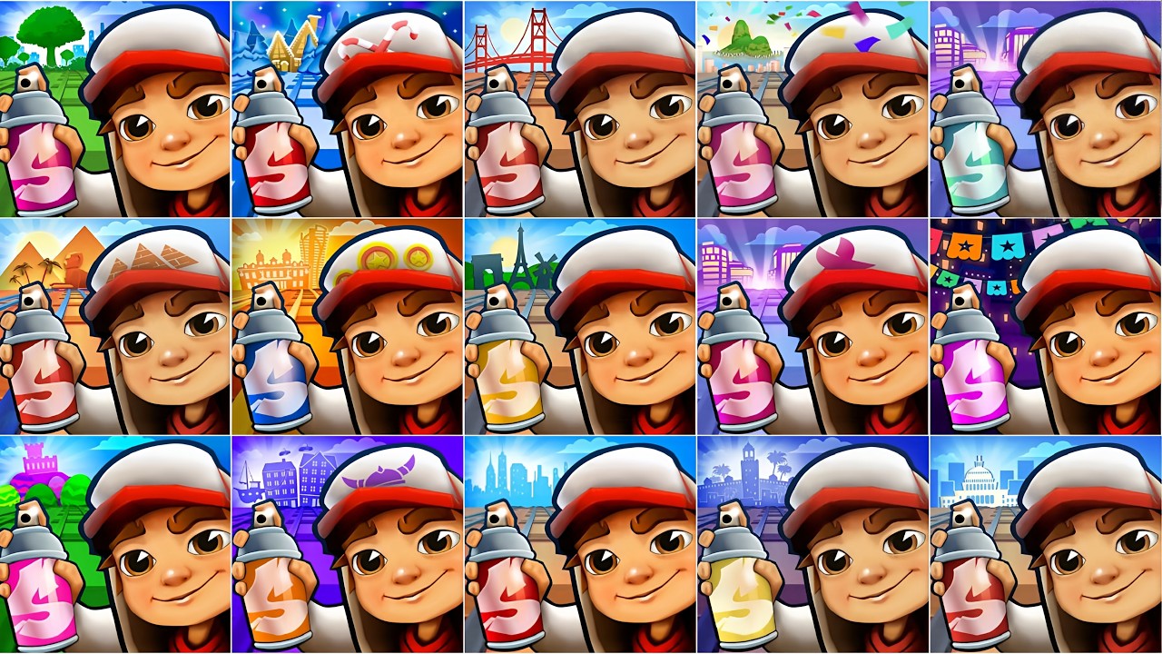 15 Random Maps // Subway Surfers : Seoul 🆚 Mexico 🆚 Mumbai 🆚 Washington DC 🆚 Cairo 🆚 San Francisco..