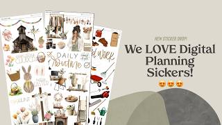 Hello to new digital planning stickers! Boho digital planning stickers & MORE! 💕