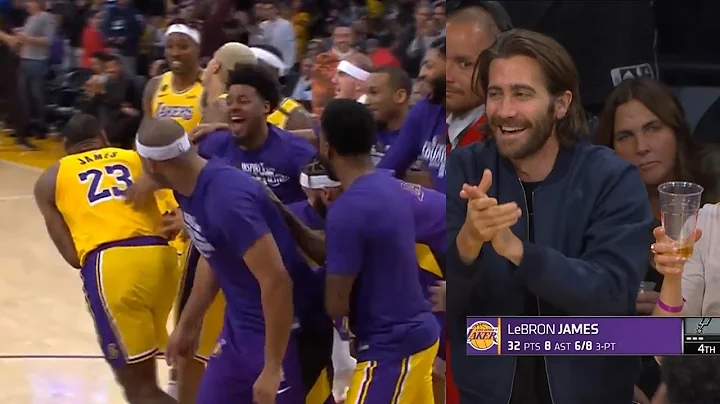 LeBron James shocks Lakers bench after scored 5 threes in a row | Lakers vs Spurs - DayDayNews