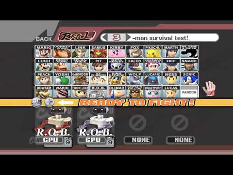Super Smash Bros. Brawl - Battle #132: R.O.B. vs R.O.B. (NES)