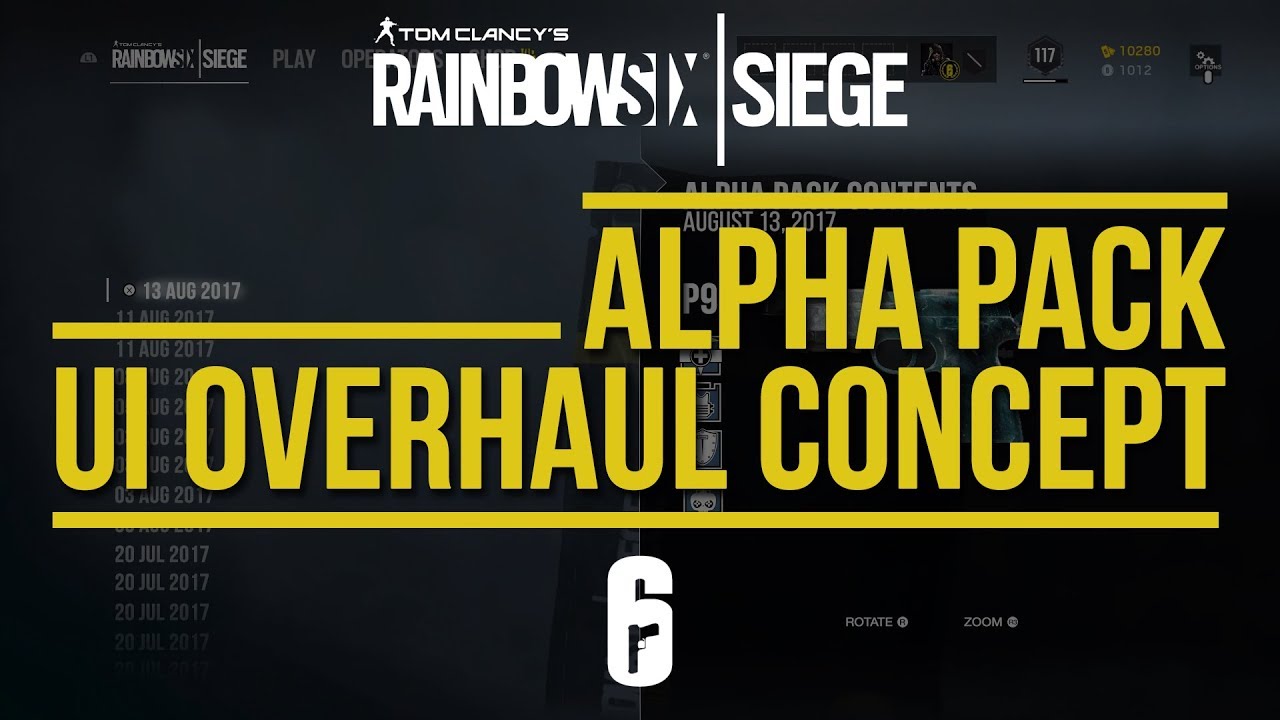 Rainbow Six: Siege - Alpha Pack UI Overhaul Concept
