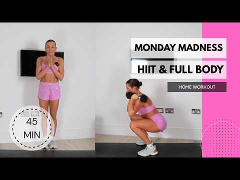 45 min - Full Body Hiit & Strength Circuits - Monday Madness - Home Workout