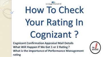 How To Check Rating in Cognizant ? | Confirmation Appraisal  Mail | Performance Management Rating |