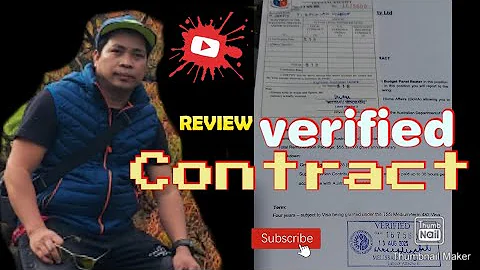 Verified contract by the philippine embassy in canberra, australia