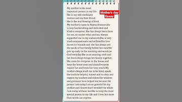 Essay On My Mother In English | MyMother Essay In English | My MotherEssay Writing |#shorts