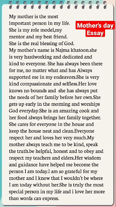 Essay On My Mother In English | MyMother Essay In English | My MotherEssay Writing |#shorts