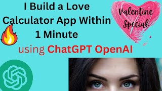 Build a Love Calculator using ChatGPT in 1 Minute #openai #chatgpt