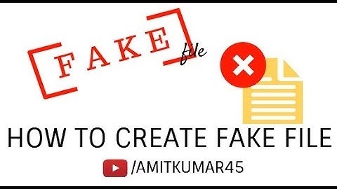 How to Create Fake file of any format & any size in Windows PC || AMITKUMAR45