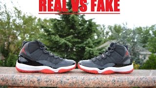 jordan 11 breds fake vs original