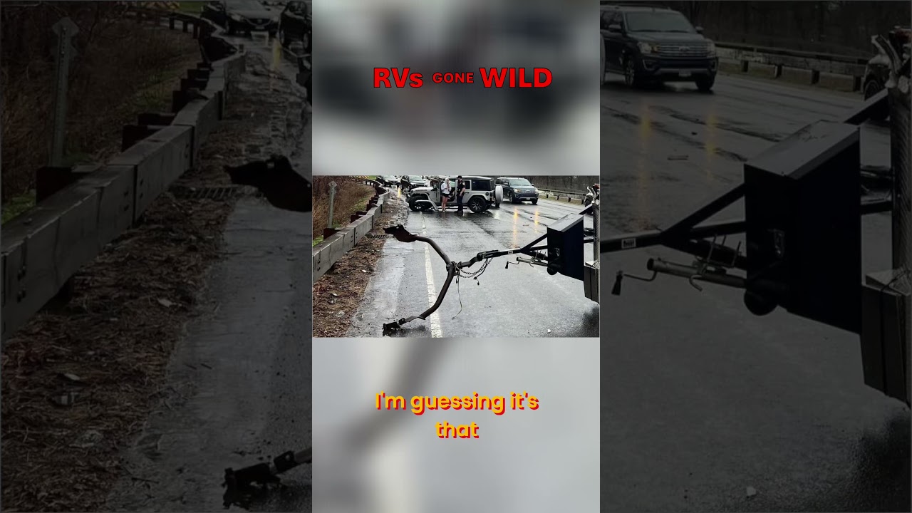 Невероятный случай отрыва прицепного устройства — вирусное зрелище на обочине дороги!