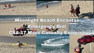 Moonlight Beach Encinitas Emergency Drill | CSA-17 Mass Casualty Exercise