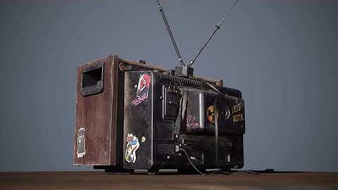 TV 3d Model Game Ready PBR