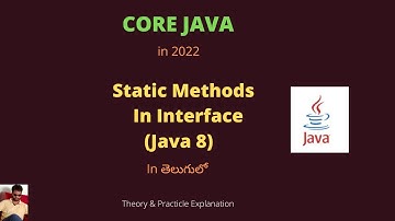 36.Java | Static method In Interface in Java 8 | in Telugu | #tvstreetechnologies