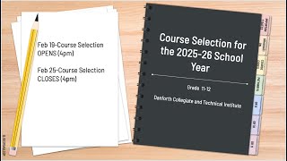 Grade 11-12 Course Selection Presentation