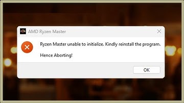 Ryzen Master Unable To Initialize Kindly Reinstall The Program - Hence Aborting