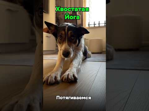 Хвостатая йога🧘♀️ Разминка от Джесси🐶 #dogs #doglover #dogshorts #dog #yoga #morning #sports